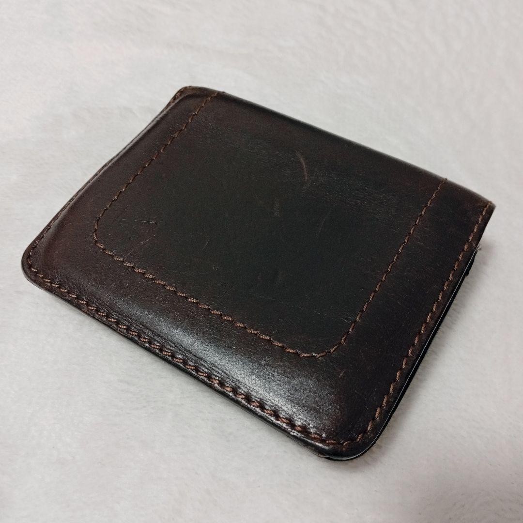 Louis Vuitton Dark Brown Leather Compact Folding Wallet Luxury New