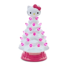 Sanrio Hello Kitty White Light-Up Ceramic Christmas Tree | 6 Inches Tall