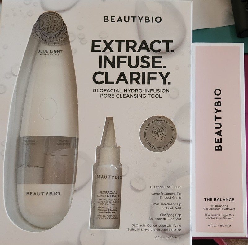 BeautyBio GLOfacial Hydro-Infusion Pore Cleansing Tool w/The Balance