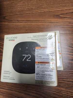 Ecobee by Generac Smart Thermostat Enhanced, EB-STATE6LGEM-01, Black, New,