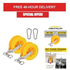 Venussar Cable Pulley Set - 2 Pack for Easy C...