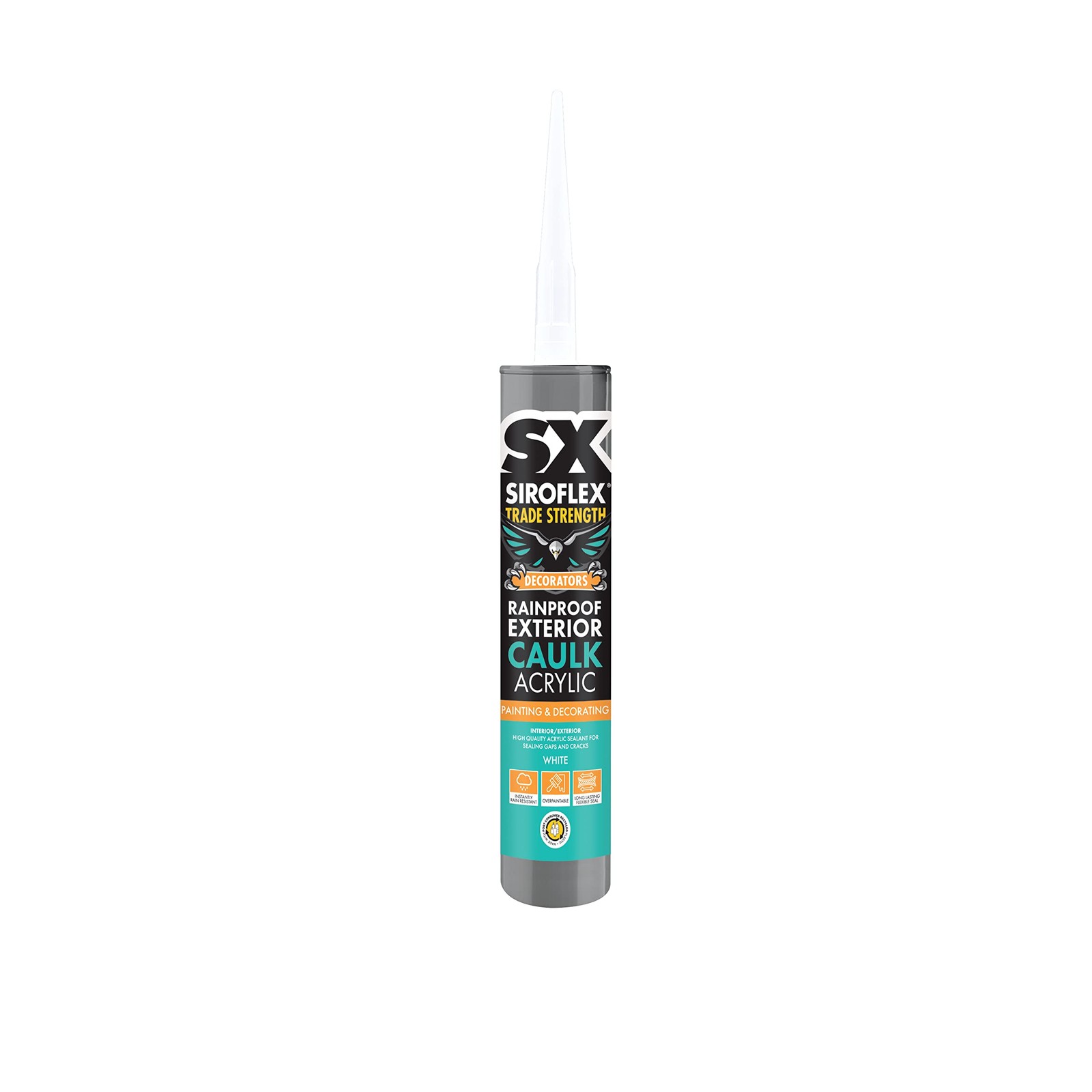 SX Siroflex Rainproof Exterior Caulk Acrylic White – 310 milliliters,