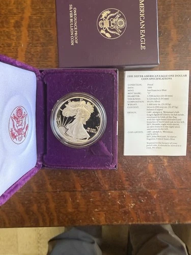SILVER 1991 PROOF EAGLE