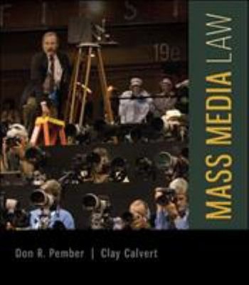 Mass Media Law Paperback Clay, Pember, Don R. Calvert