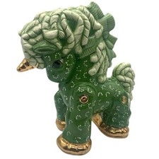 Vintage Ceramic Unicorn Horse Figurine Kitsch Maximalist Fantasy Decor 10"