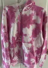 Comfrt Strawberry Minimalist  Zip Up Hoodie Jacket ~ Unisex Size Med (MSRP $120)