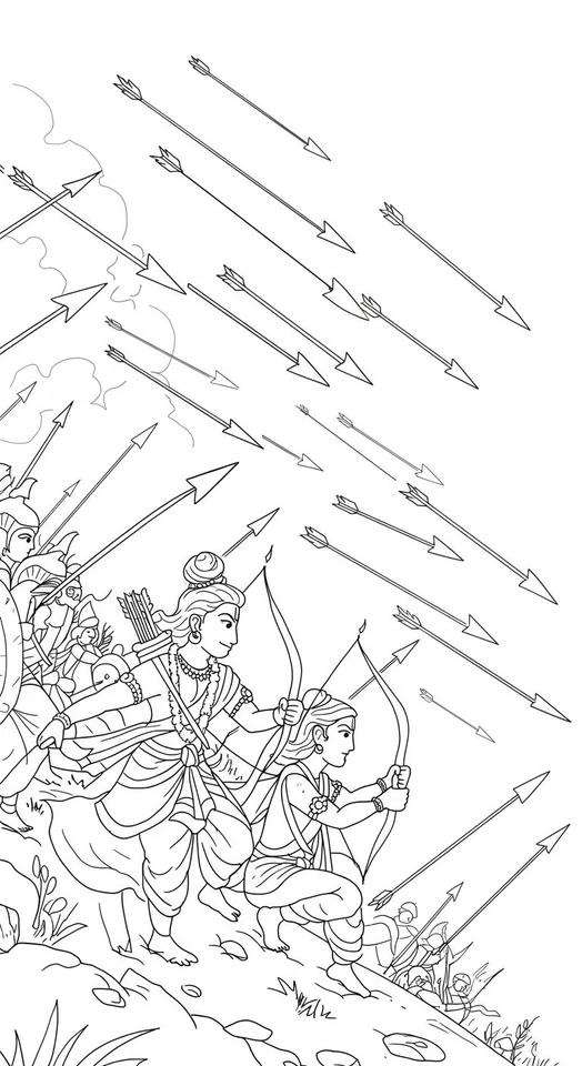 Ramayana for Kids – 20 Easy Story Pages with Coloring – Printable - Image 2 of 4