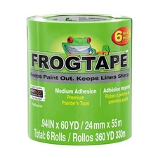FrogTape Medium Adhesion Painter's Masking Tape 6 Pack 24mm x 55m