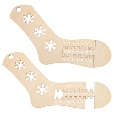 PACKOVE Wooden Sock Blockers Hand Knit Form 24x18cm, Assorted Color