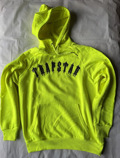 Trapstar London Limited Edition Neon Yellow Hoodie Logo Sweatshirt Mens Size L New
