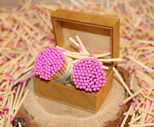 500pcs Pink tips wooden matches. Candle Gift Basket  Home Decor 4,7cm 1.85" 