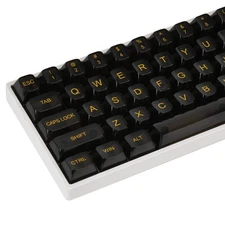 61-Key Black Pudding Keycap Set for 60% Custom Mechanical Gaming Keyboards