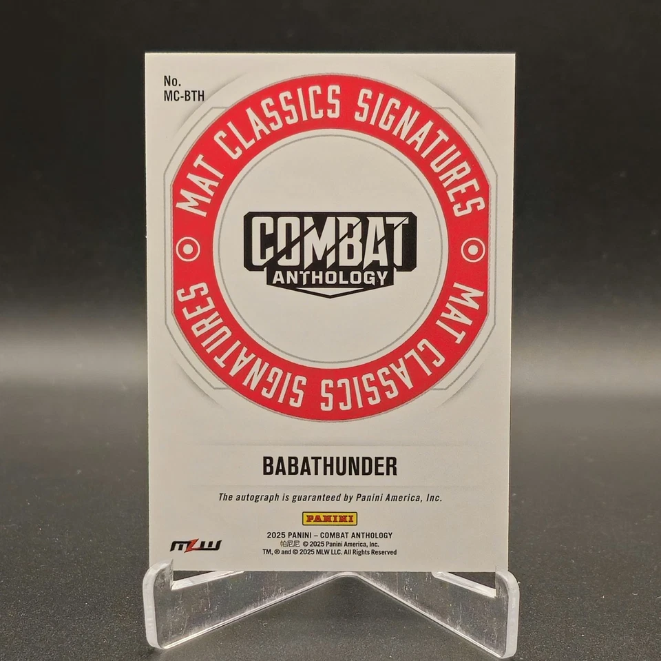 2025 Panini Combat Anthology Babathunder Mat Classics Auto Red /99 MLW - Image 2 of 2