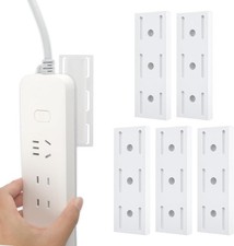 Adhesive Punch-Free Socket Holder, 5PCS Self Adhesive Power Strip Holder,