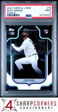 2023 TOPPS X JULIO RODRIGUEZ SHOW OUT PURPLE #75 RILEY GREENE RC /75  PSA 9