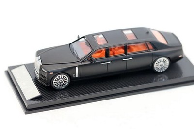SC ART 1/64 Scale Rolls-Royce Phantom VII Matte black Diecast car