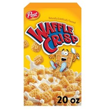 Cereal de desayuno crujiente con gofre, cereal endulzado en forma de gofre, caja de 20 OZ