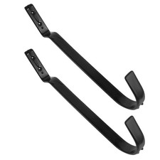 2Pcs Stable Pool Cue Stick Organizer Metal Hooks Under Table Black Space Saving