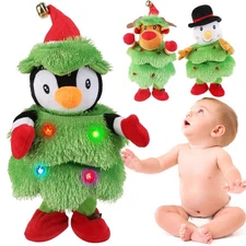 Kid's Dancing Plush Toy Doll Electronic Recording w/ Song Child Christmas Gifts