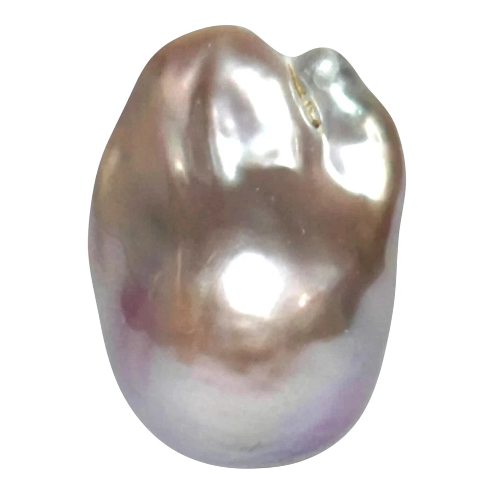 Sin perforar 16,4 x 14 x 22,6 mm Keshi púrpura lavanda arco iris perla Foto 2 de 4