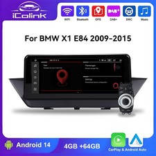 Android 14 Autoradio 8-Core GPS Navi 4+64GB WiFi iDrive für BMW X1 E84 CIC SWC