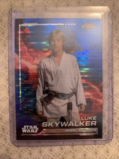 Luke Skywalker 2024 Topps Chrome Star Wars Blue Blaster Pulsar Refractor