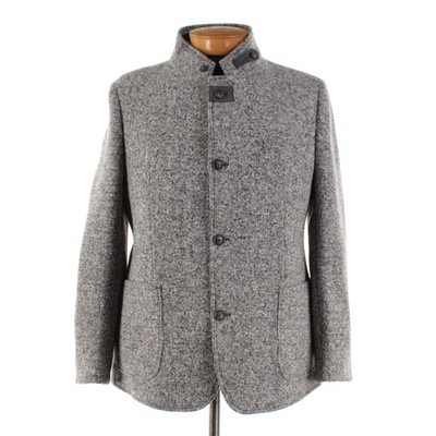 Bugatti NWT Polyester Blend Knit Jacket Size 42S In Gray Melange