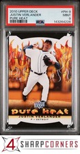 2010 UPPER DECK PURE HEAT #PH-9 JUSTIN VERLANDER POP 2 PSA 9