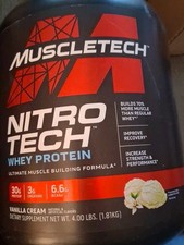 Muscletech NitroTech, Whey Vanilla Cream 4 LB EXP Mar/26 12.50 per gallon