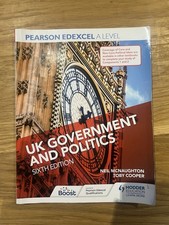Pearson Edexcel A-Level UK Government and Politics Textbook 6thEd good condition