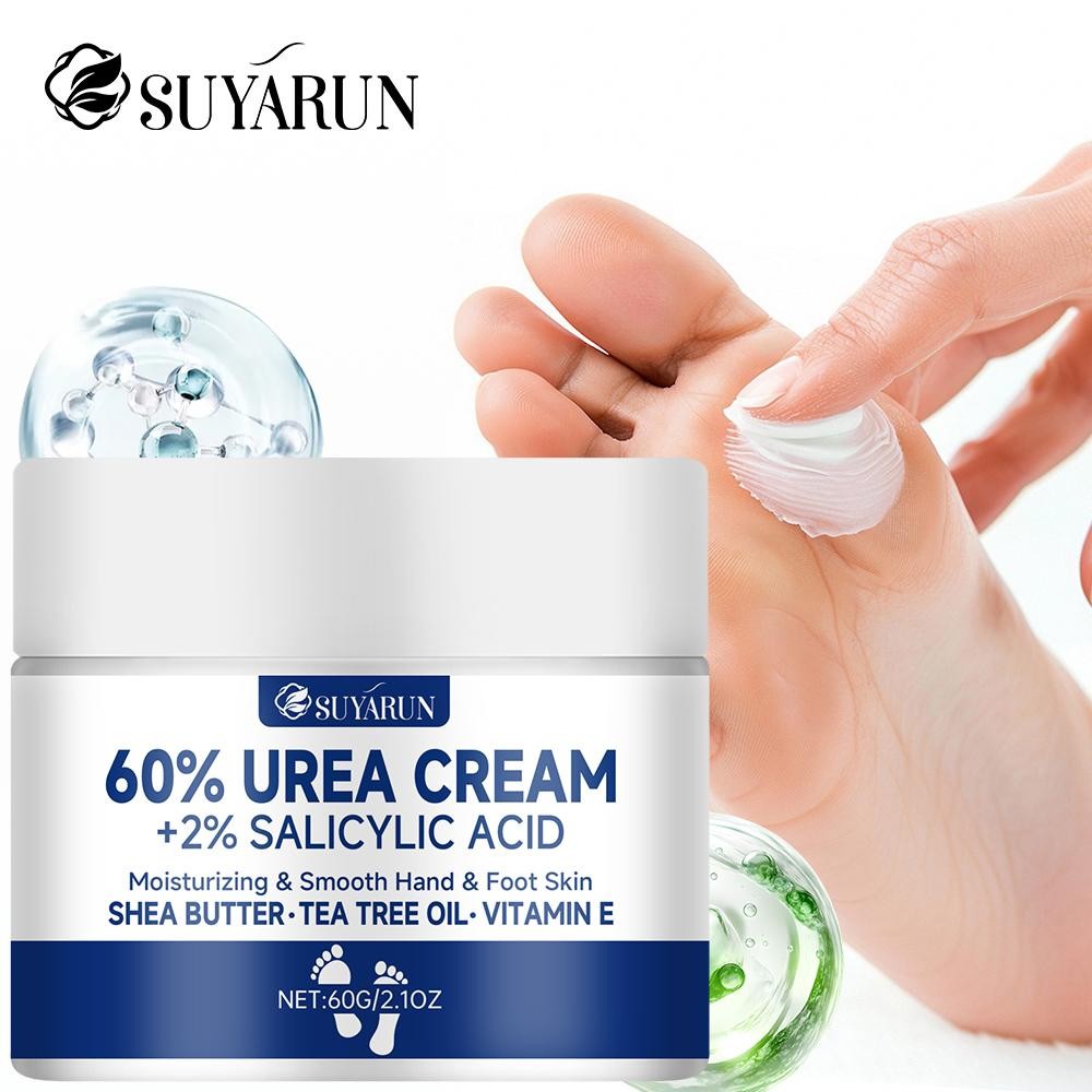 Suyarun 60% Urea Foot Cream Cracked Heels Dry Skin Callus Remover Diabetic Moist