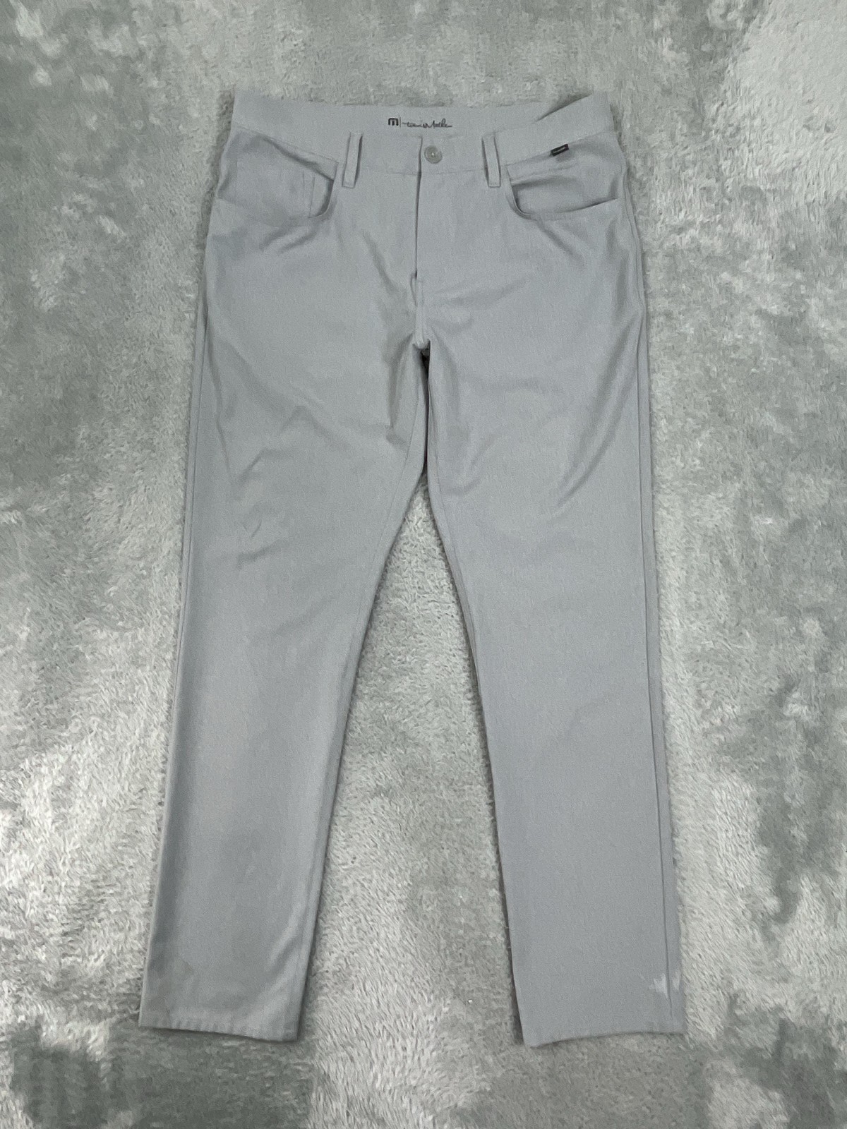 TravisMathew Pants Mens 34* Gray Golf Stretch 5 Pocket Casual Performance