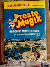 Vintage 1979 Presto Magix The Incredible Hulk Rub Down Transfer Game Sealed