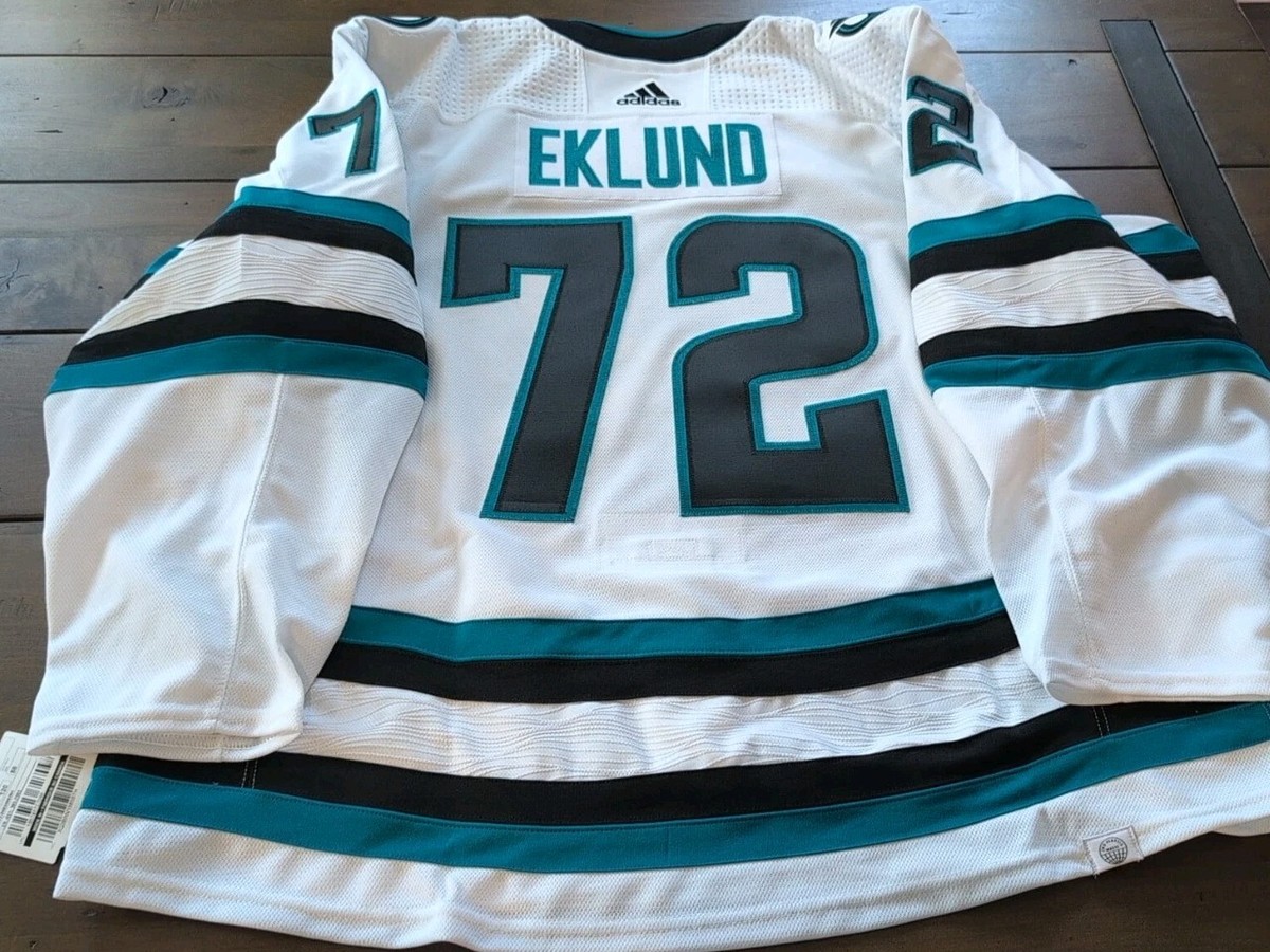 Team Issued William Eklund San Jose Sharks MiC Authentic Adidas