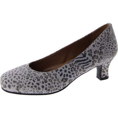 Array Womens Flatter White Leather Kitten Heels Shoes 6 Medium (B,M) BHFO 9187