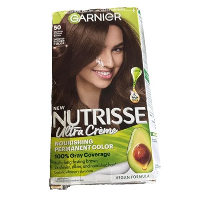 Garnier Hair Color Nutrisse Nourishing Creme Permanent Hair Dye 50 Medium Brown