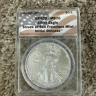 2012 - S AMERICAN SILVER EAGLE ANACS MS70 Initial Release