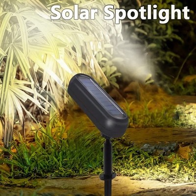 LED Solar Spotlights Outdoor Waterproof Adjustable Lights for Garden & Patio US
