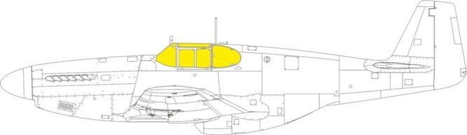 Eduard Accessories EX1036 - 1:48 P-51B/C Framed Canopy TFace Eduard - New