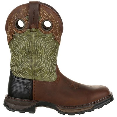 Durango Maverick Xp 11 Inch Waterproof Soft Toe Work  Mens Brown, Green  DDB0177