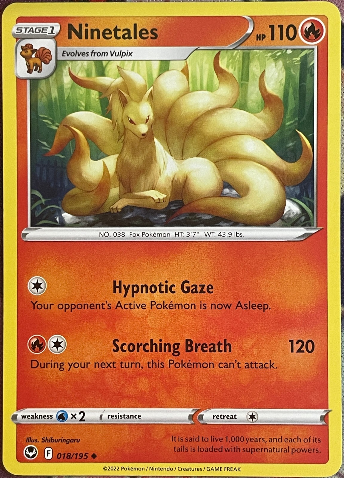 Ninetales - 018/195 - Silver Tempest Pokemon 2022