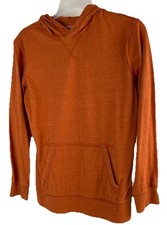 Cherokee youth orange lightweight long sleeve hoodie no drawstring size L 12-14