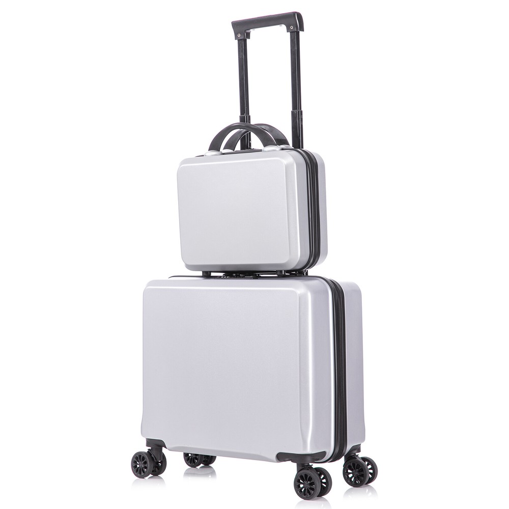 ZNTS 2 Piece Travel Luggage Set Hard shell Suitcase with Spinner Wheels 18
