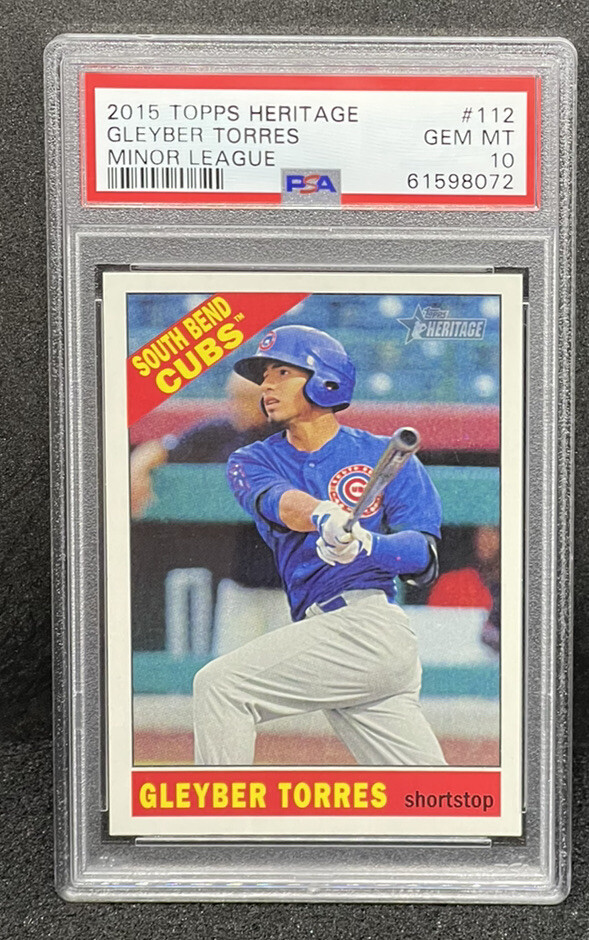 Gleyber Torres Rookie PSA 2015 Topps Heritage Minors #112 Graded PSA 10 Gem Mint
