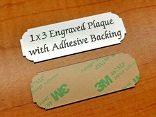 Custom Engraved 1x3 Silver Plaque Tag Plate Personalized Calligraphy Script Font