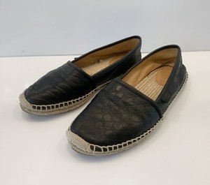 gucci black leather espadrilles