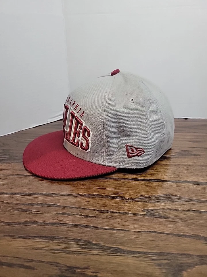 Philadelphia Phillies Hat Cap Wool New Era 59Fifty Size 7 1/8 MLB Fitted Sticker - Image 3 of 4