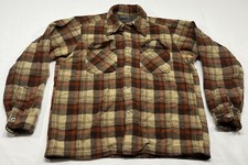 Vtg PENDLETON Shirt Women's Large Virgin Wool Plaid L/S Button Down - Flaw