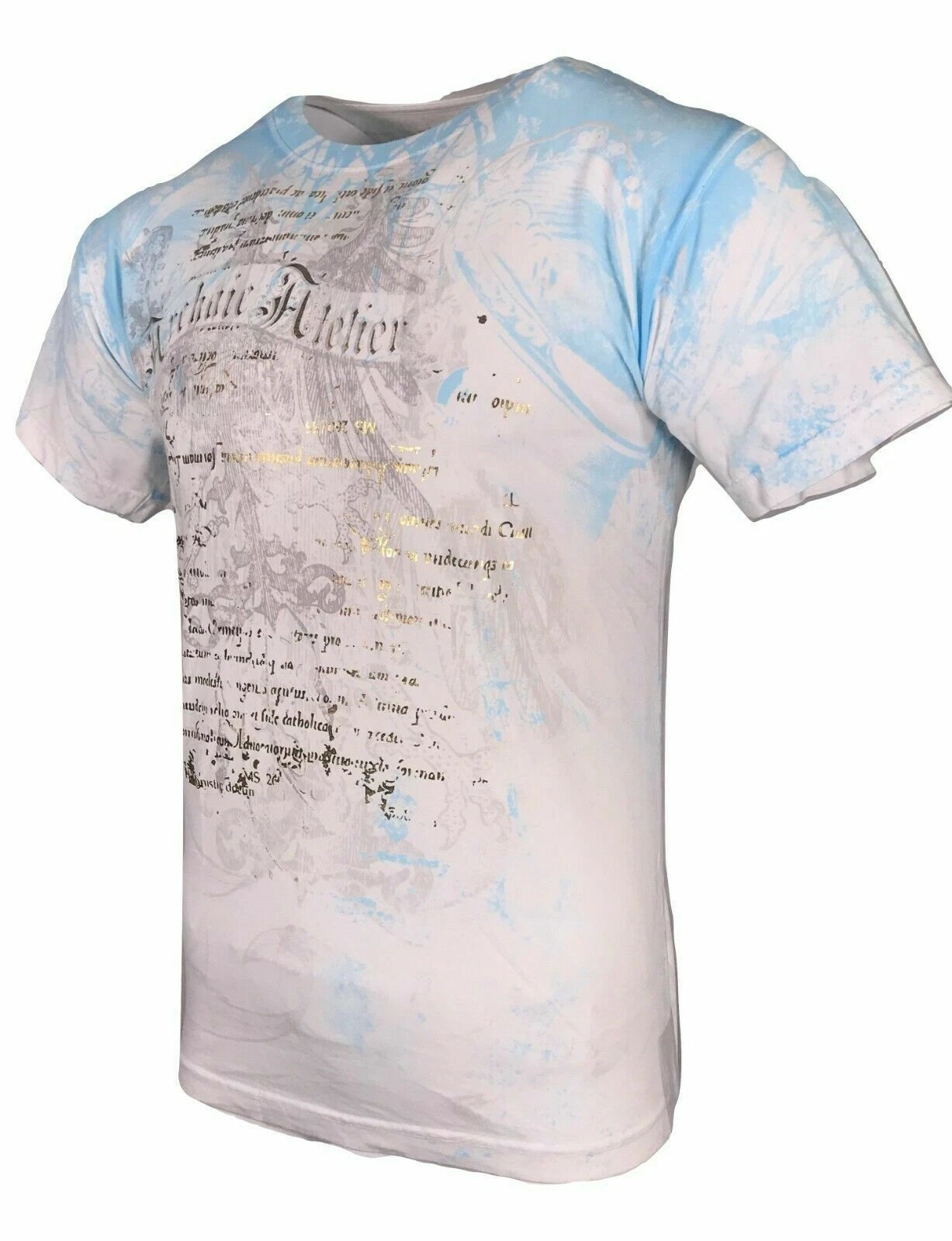 ARCHAIC AFFLICTION Men's 3D T-Shirt Casco Eagle White Tattoo Biker