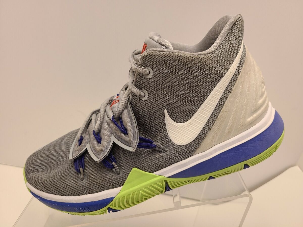 Nike Kyrie 5 GS Wolf Grey/White-Lime Blast Size 6.5 Y AQ2456 Nike Kyrie 5 GS Wolf Grey/White-Lime Blast Size 6.5 Y AQ2456
